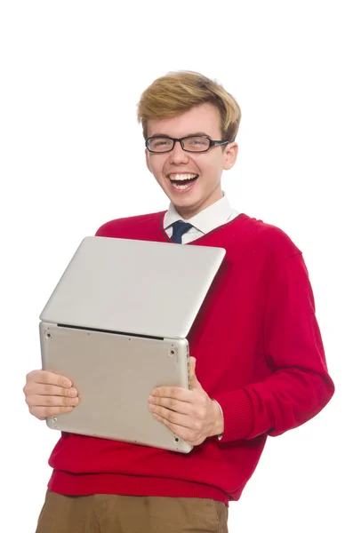 Student using laptop — Stock Photo, Image