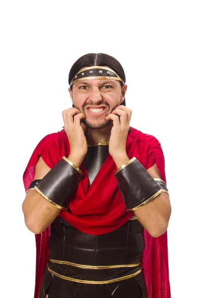 Gladiator in red cloak — Stock Photo, Image