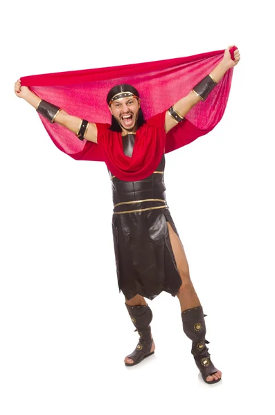 Gladiator in red cloak — Stock Photo, Image