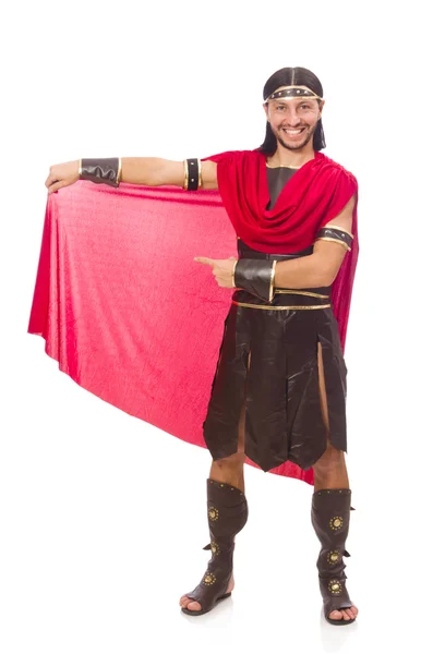 Gladiator i röd kappa — Stockfoto