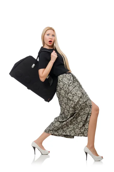 Pretty woman in long skirt — Stock Photo, Image