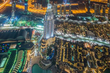 Gün batımında Dubai 'nin Panoraması
