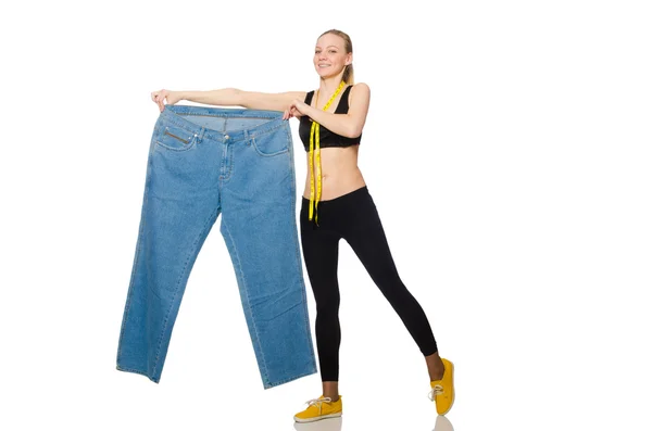 Mujer joven en concepto de dieta —  Fotos de Stock