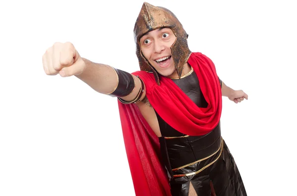 Gladiator geïsoleerd op wit — Stockfoto