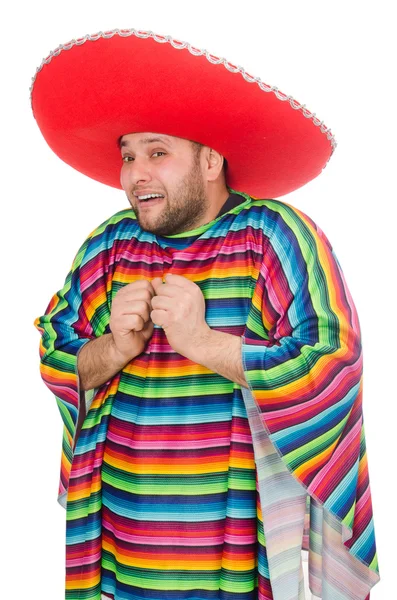 Mexicano engraçado isolado em branco — Fotografia de Stock