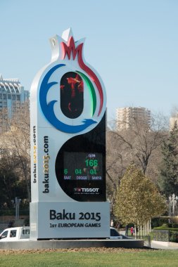 Avrupa Oyunlar countdown saat üzerinde