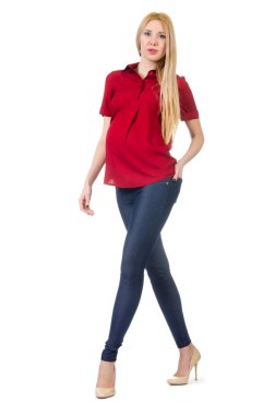 Güzel hamile kadın.