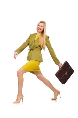 Canlı ceketli genç kadın