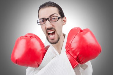 Karate savaşçı geçişin karşı
