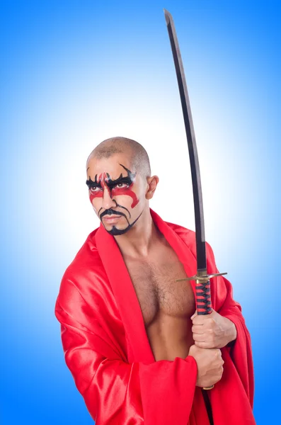 Angry Man with sword — Stock Photo, Image
