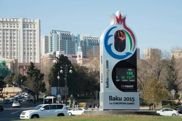 European Games countdown clock on — Stock Photo, Image