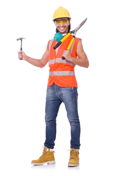 Foreman with yellow helmet — Stock Photo, Image