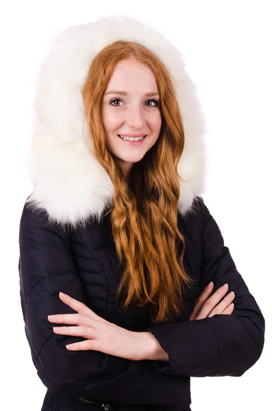 Pretty girl in warm clothes — Stock Photo, Image