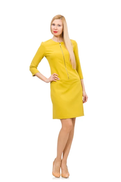 Chica bonita en vestido amarillo —  Fotos de Stock