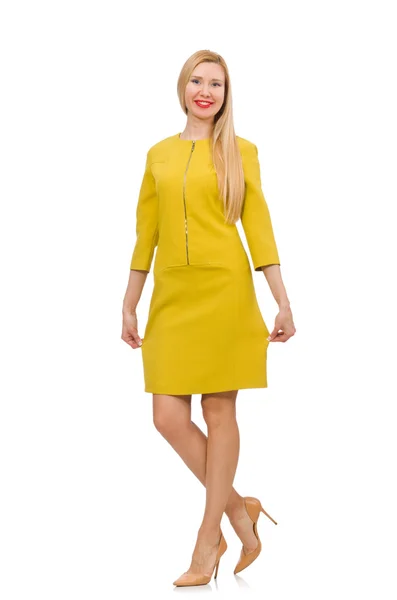 Chica bonita en vestido amarillo —  Fotos de Stock