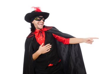 Karnaval montlu genç adam