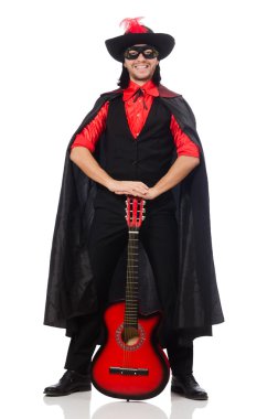 Karnaval montlu genç adam