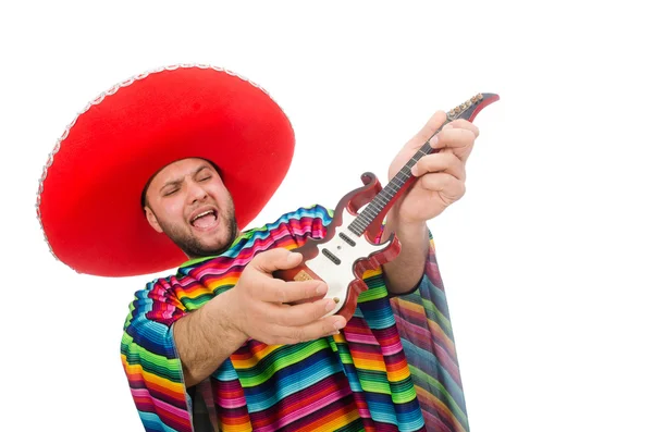 Funny mexicansk på hvid - Stock-foto