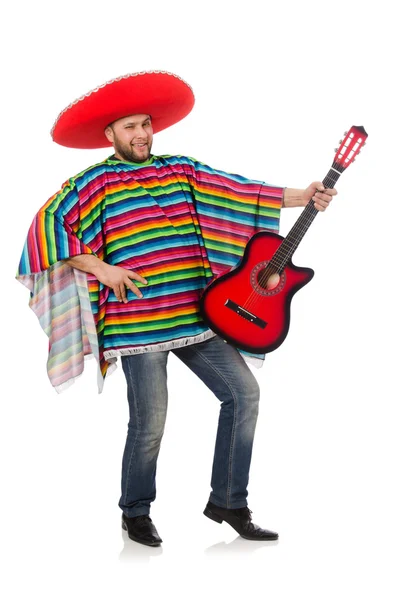 Mexicano engraçado em branco — Fotografia de Stock