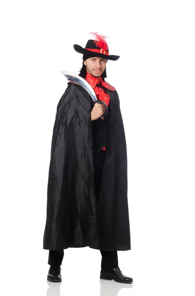 Young man in carnival coat — Stock Photo, Image
