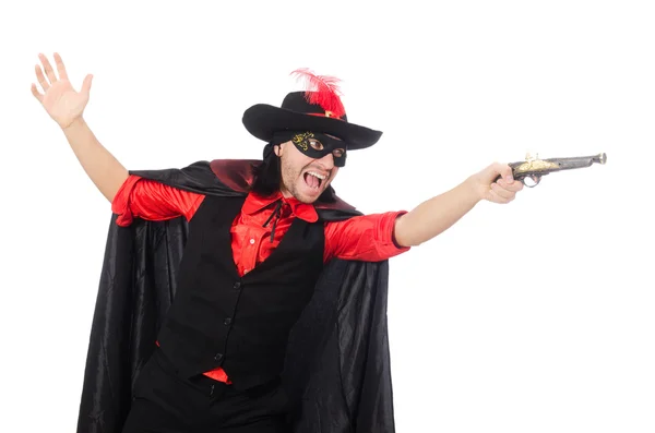 Joven con abrigo de carnaval —  Fotos de Stock