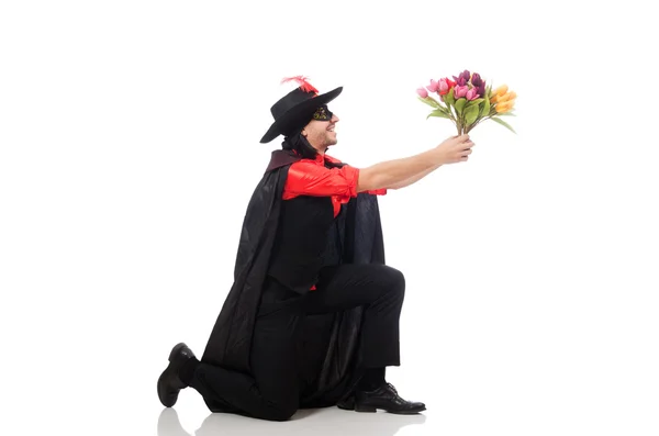 Young man in carnival coat — Stock Photo, Image