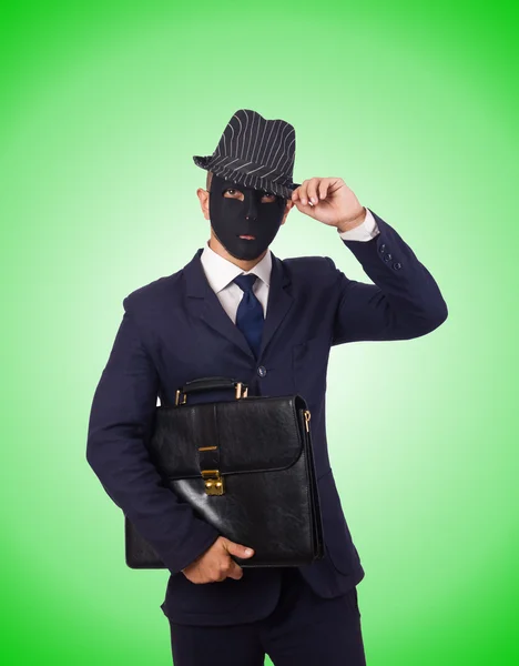 Man met masker tegen het verloop — Stockfoto