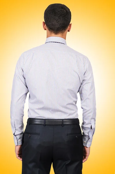 Male model with shirt against the gradient — Stock Photo, Image