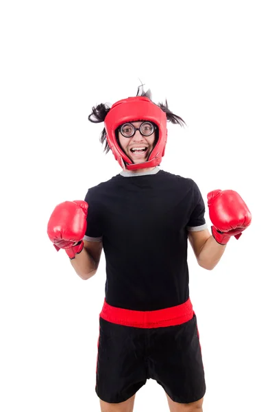 Funny boxer isolated — Stock Photo, Image