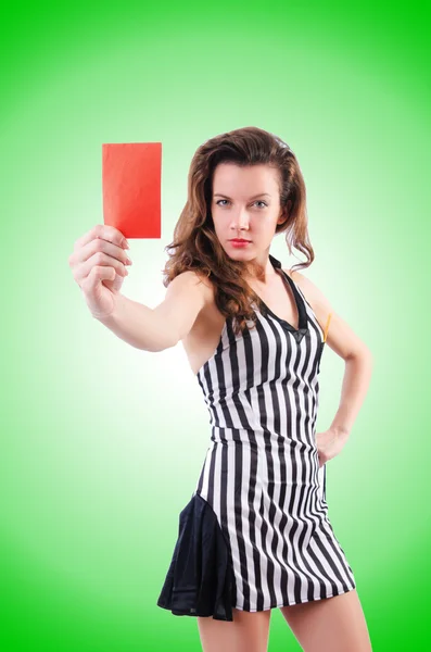 Woman judge against the gradient — Stock Photo, Image