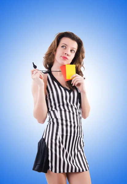 Woman judge against the gradient — Stock Photo, Image