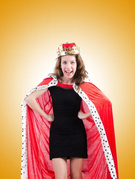 Donna regina in concetto divertente — Foto Stock
