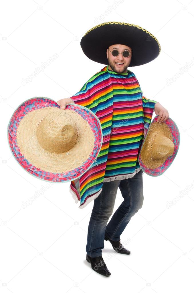 Funny mexican on white