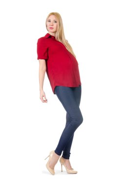 Güzel hamile kadın.