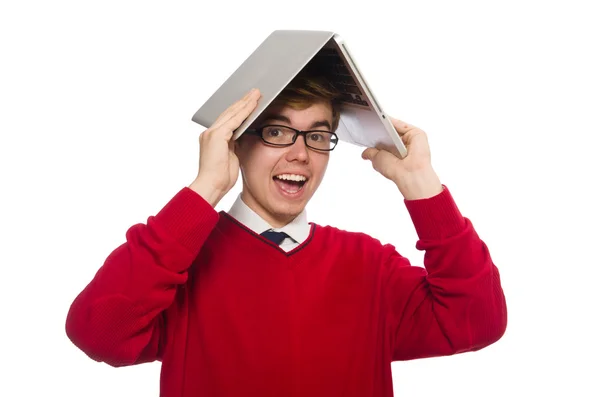 Student using laptop — Stock Photo, Image