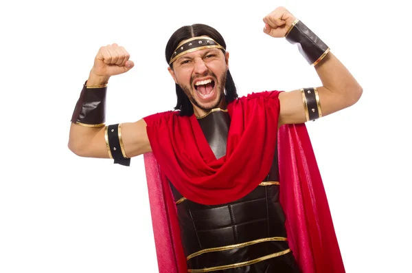 Gladiator geïsoleerd op wit — Stockfoto