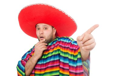 Funny mexican isolated on white clipart