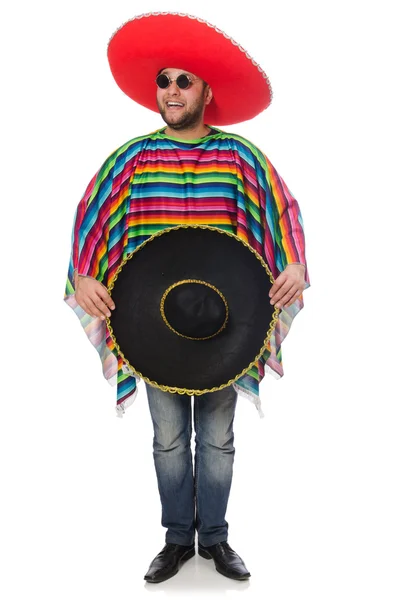 Divertido mexicano aislado en blanco — Foto de Stock