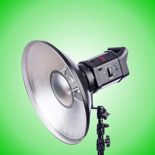 Studio light stand against the gradient — Stock Photo, Image