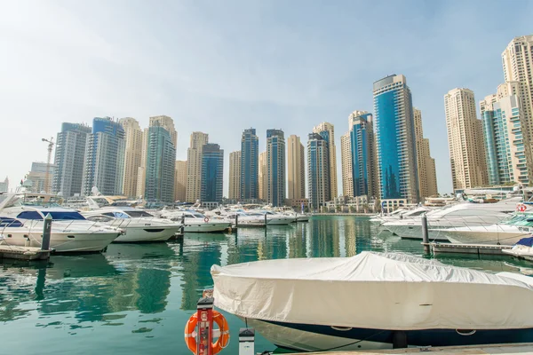 Distretto di Dubai Marina negli Emirati Arabi Uniti — Foto Stock