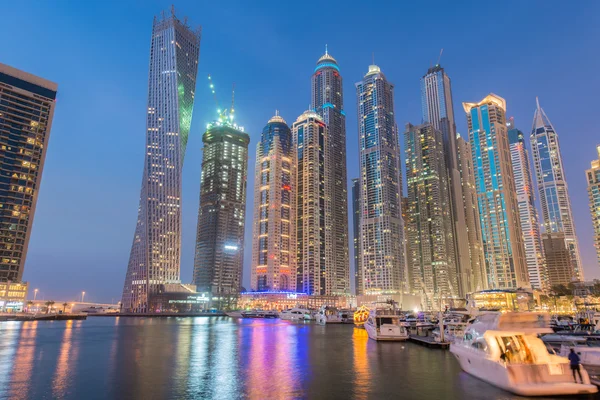 Dzielnicy Dubai Marina w Zjednoczonych Emiratach Arabskich — Zdjęcie stockowe