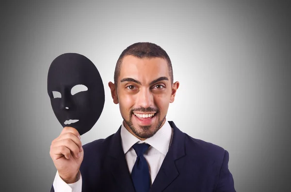 Man with mask against the gradient — Stock Photo, Image