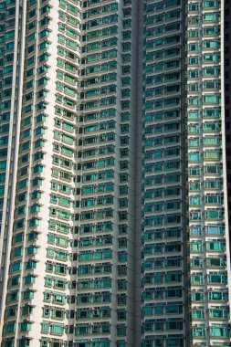 Hong Kong 'daki yoğun konut binası.