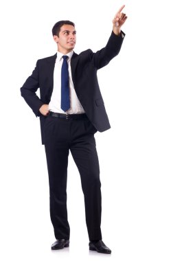 resmi kıyafetleri üzerinde beyaz izole işadamı