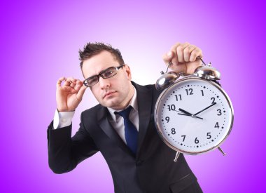 zamana karşı degrade ile işadamı