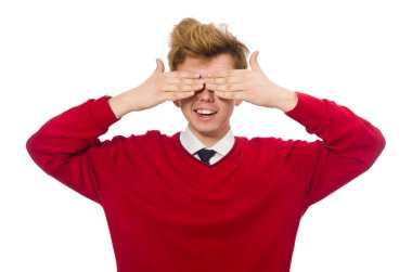 öğrenci üzerinde beyaz izole