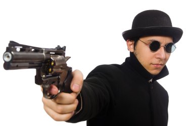 Silahlı genç adam beyazları soyutladı.