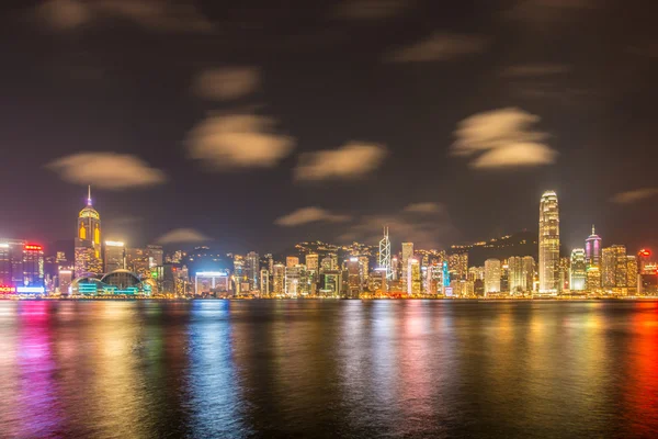 Utsikt över Hongkong under solnedgången timmar — Stockfoto