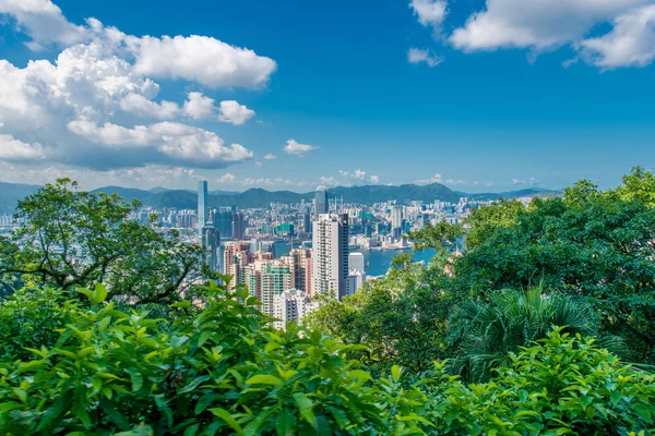 Вид на Гонконг в солнечный день — стоковое фото