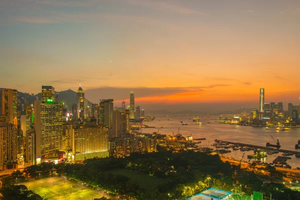 View of Hong Kong during sunset hours — Stock Photo, Image